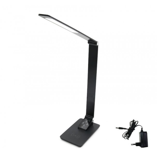 Φωτιστικό Γραφείου LED 9.5W 2700-6000K Μαύρο Με Wireless Φορτιστή 0-961 ADELEQ