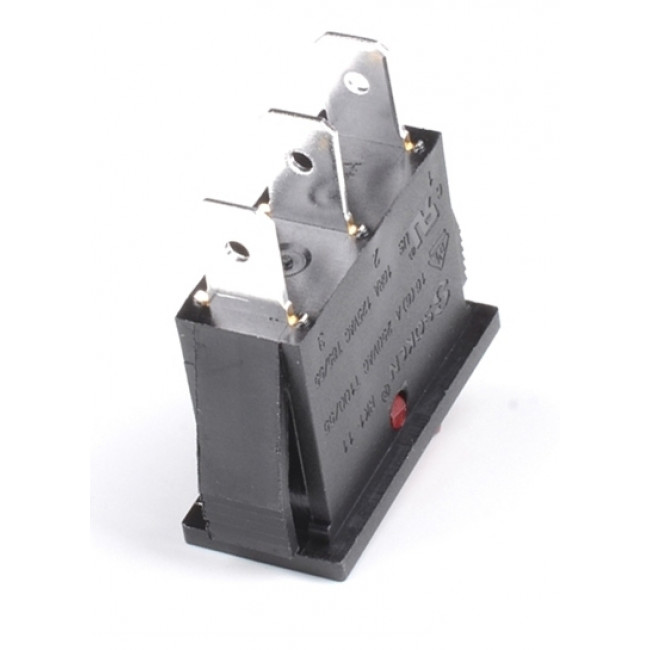 Διακόπτης Rocker ON-OFF Με Λυχνία Μαύρο 250V 11-05 ADELEQ