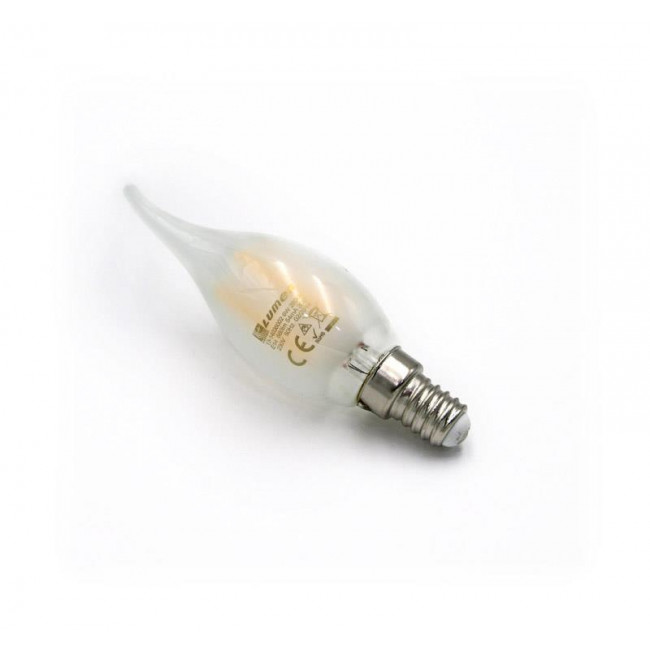 Λάμπα LED Κερί 4W E14 2800Κ 230V Filament Dimmable Με Μύτη Frosted LUMEN