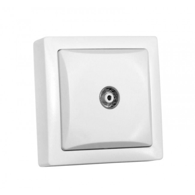 Πρίζα Επίτοιχη TV Τερματική Λευκό 13-3850 ADELEQ