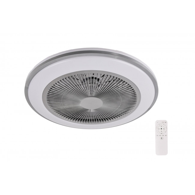 Ανεμιστήρας Πλαφονιέρα 20W D48 Με Φως Και Τηλεχειριστήριο Ασημί Ufo ADELEQ