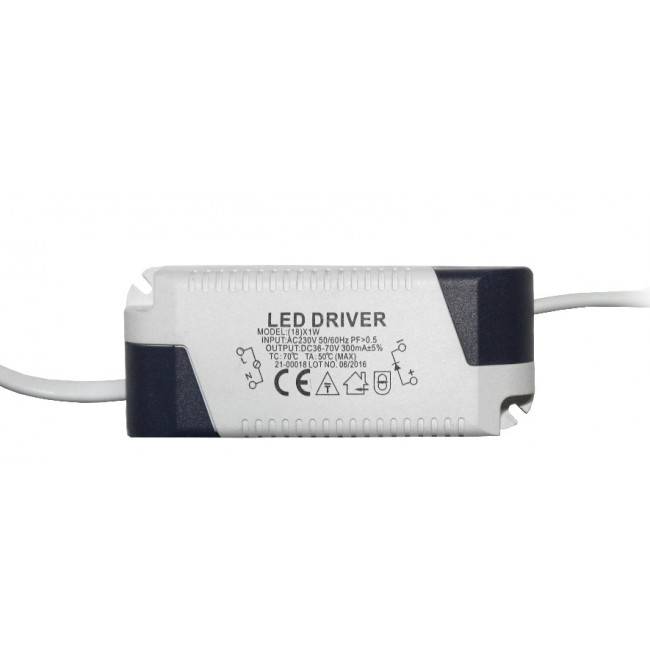 Τροφοδοτικό Φωτιστικών LED 18W Με Έξοδο 48-64VDC 300mA 21-00018 ADELEQ