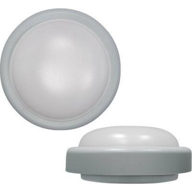 Πλαφονιέρα LED 18W 4000k 230V IP44 Στρογγυλή Γκρί