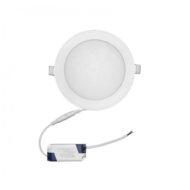 Πάνελ LED Χωνευτό 12W 6300K Στρογγυλό Λευκό 21-012100 ADELEQ