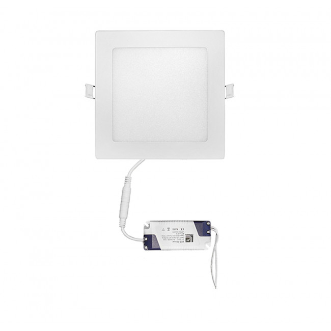 Πάνελ LED Χωνευτό 12W 4000K Τετράγωνο Λευκό 21-0122001 ADELEQ