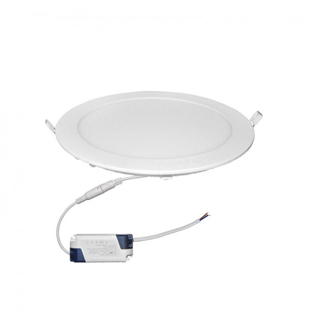 Πάνελ LED Χωνευτό 18W 3000K Στρογγυλό Λευκό 21-0181000 ADELEQ