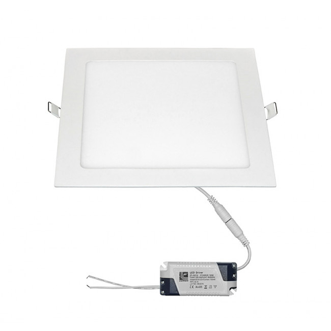Πάνελ LED Χωνευτό 18W 4000K Τετράγωνο Λευκό 21-0182001 ADELEQ