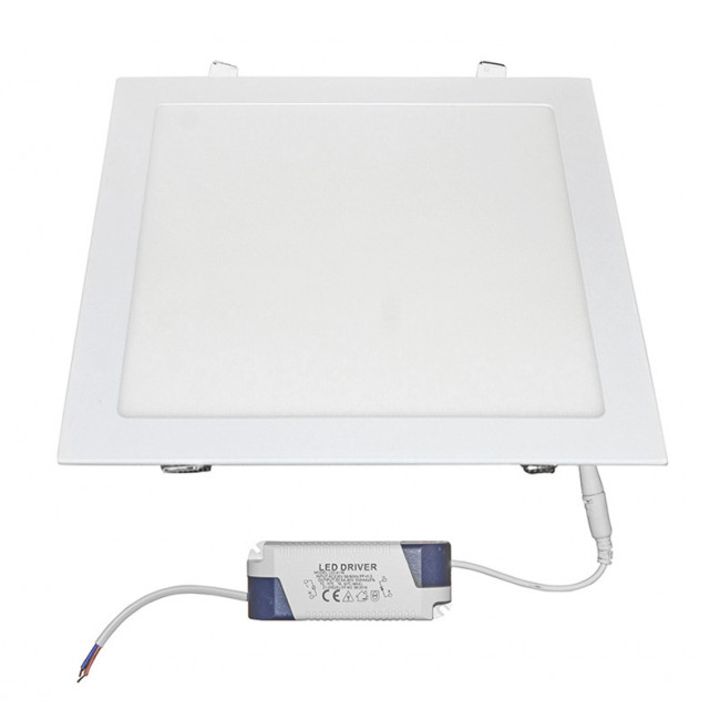 Πάνελ LED Χωνευτό 24W 6300K Τετράγωνο Λευκό 21-0252000 ADELEQ