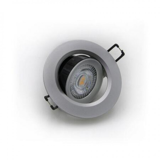 Σποτ Χωνευτό LED 5W 3000K Ασημί Κινητό 21-051600 ADELEQ