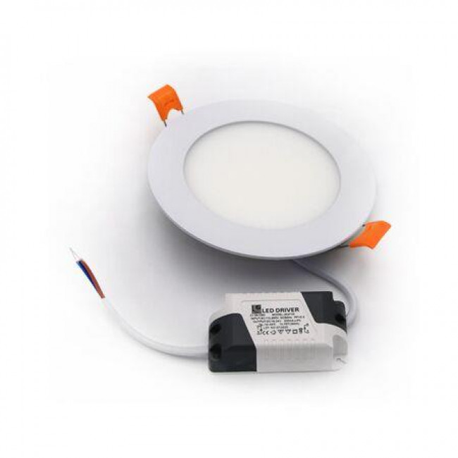 Πάνελ LED Χωνευτό 6W 4000K Στρογγυλό Λευκό 21-06101 ADELEQ