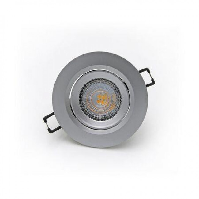 Σποτ Χωνευτό LED 7W 4000K Ασημί Κινητό 21-07161 ADELEQ