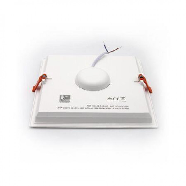 Πάνελ LED Χωνευτό 24W 6200K Τετράγωνο Λευκό 21-13240 ADELEQ