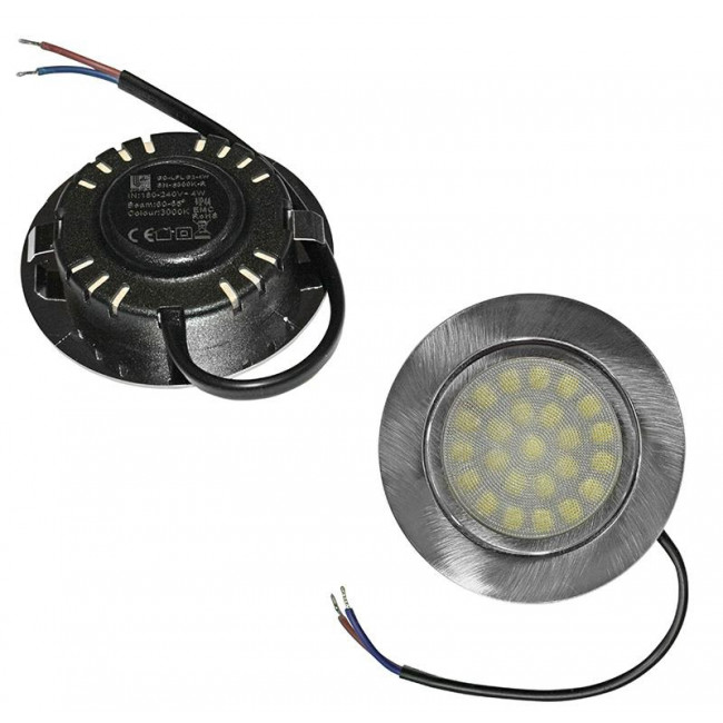 Σποτ Χωνευτό LED 4W 3000k Νίκελ Σατινέ Για Έπιπλα 21-400066 ADELEQ