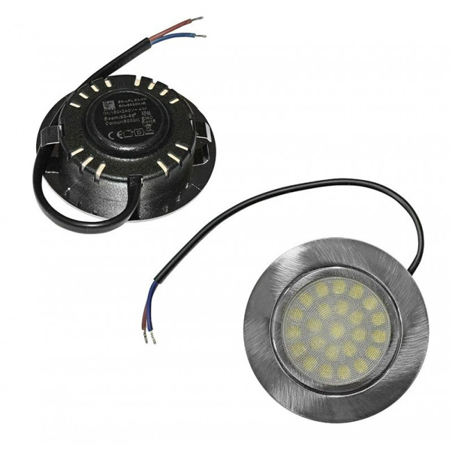 Σποτ Χωνευτό LED 4W 6000k Νίκελ Σατινέ Για Έπιπλα 21-40066 ADELEQ