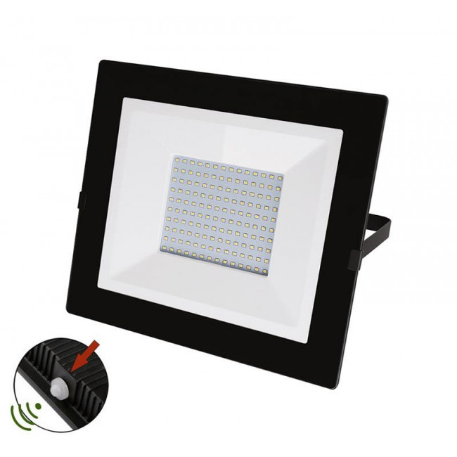 Προβολέας LED 100W 4000Κ Με Ανιχνευτή Ημέρας-Νύχτας Μαύρο IP65 230V ADELEQ