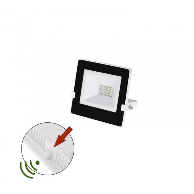 Προβολέας LED 10W 4000Κ Με Ανιχνευτή Ημέρας-Νύχτας Λευκό IP65 230V ADELEQ