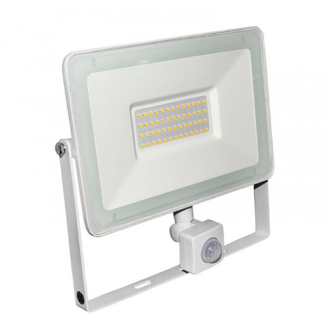 Προβολέας LED 50W 4100k Με Ανιχνευτή Κίνησης Λευκό IP65 230V ADELEQ