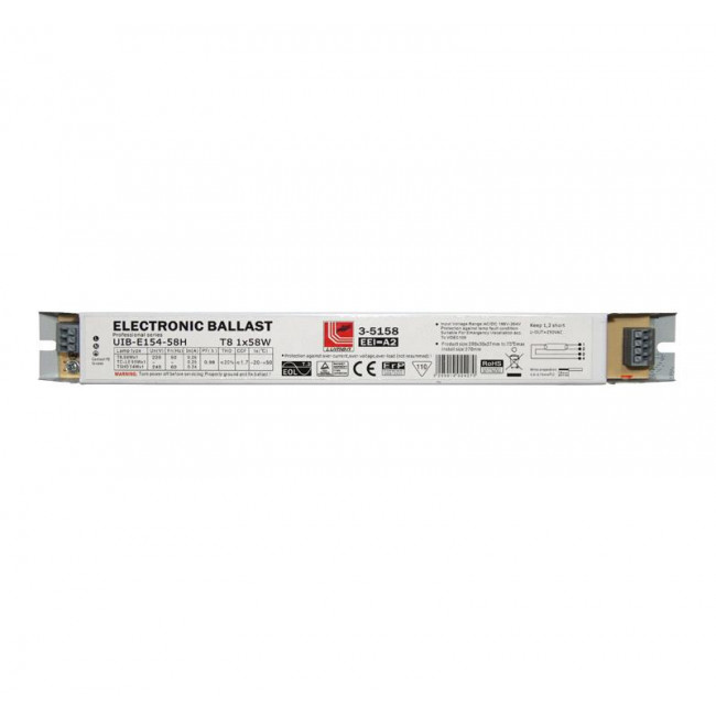 Ballast Ηλεκτρονικό Για 1 Λάμπα Φθορίου Τ8 58W ADELEQ
