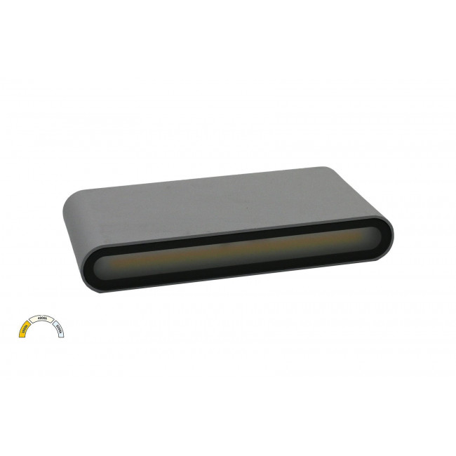 Απλίκα LED 12W 3000k-6200k Γκρι 3-89126 ADELEQ