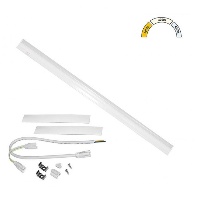 Φωτιστικό Πάγκου LED 10W 3000K-6500K 60cm Με Διακόπτη Λευκό 3-91062 ADELEQ