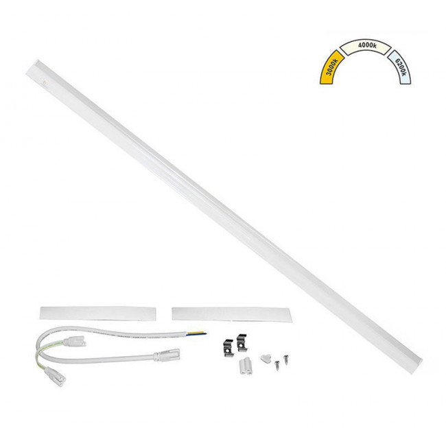 Φωτιστικό Πάγκου LED 15W 3000K-6500K 90cm Με Διακόπτη Λευκό 3-91562 ADELEQ