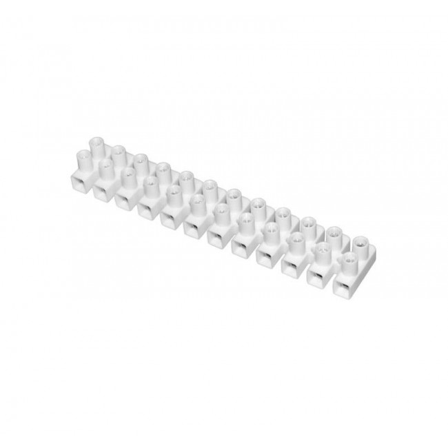 Κλέμμα Σειράς 12Ρ Λευκό (PP) 6mm² ADELEQ