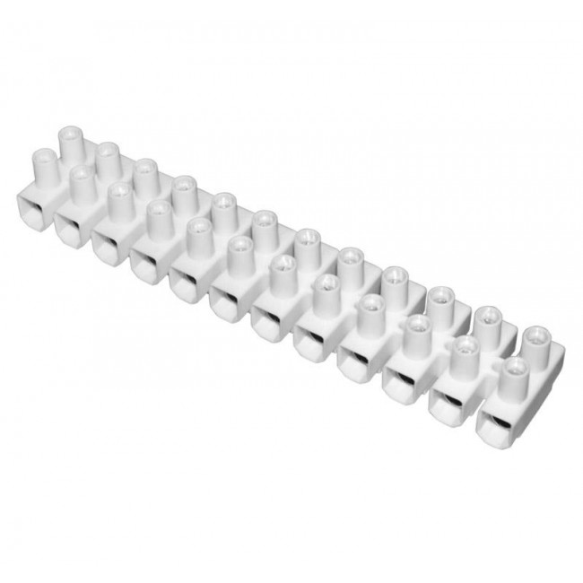 Κλέμμα Σειράς 12Ρ Λευκό (PP) 25mm² ADELEQ