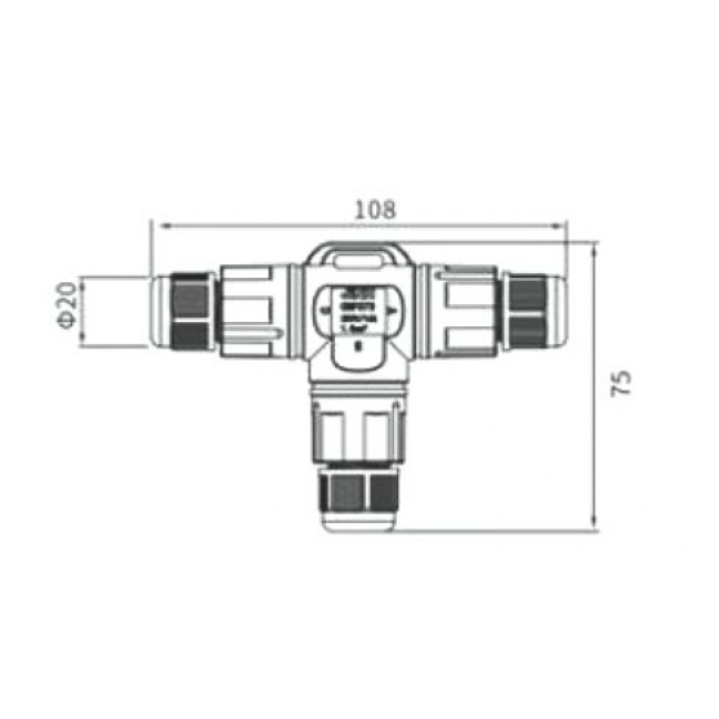 Μούφα Διακλάδωσης 2P CNP373-2 8-122 ADELEQ