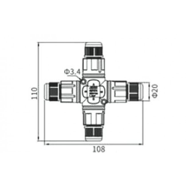 Μούφα Διακλάδωσης 3P CNP374-3 8-133 ADELEQ