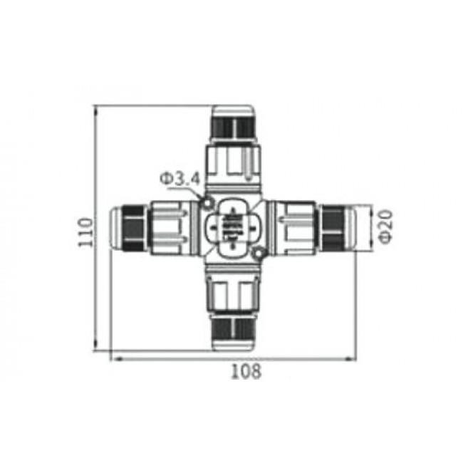 Μούφα Διακλάδωσης 4P CNP374-4 8-134 ADELEQ