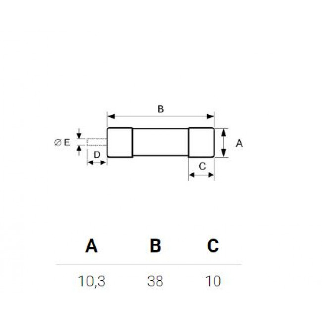 Φυσίγγι Κυλινδρικό 10x38mm 10Α aM 440010 DF ELECTRIC