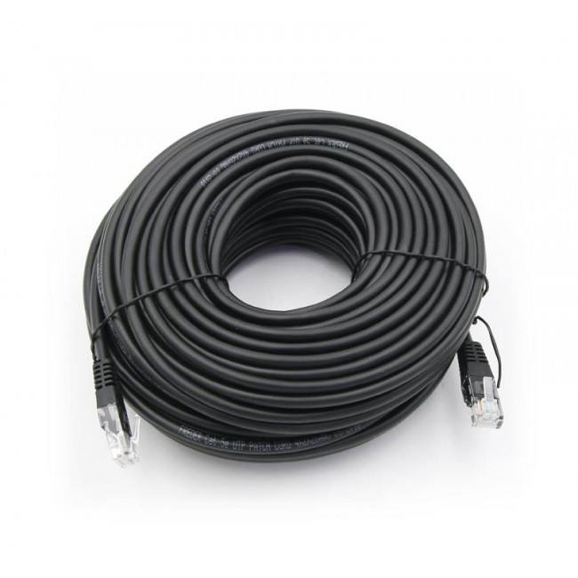 Patch Cord Χαλκού 30m Cat.5e UTP Μαύρο FREDER