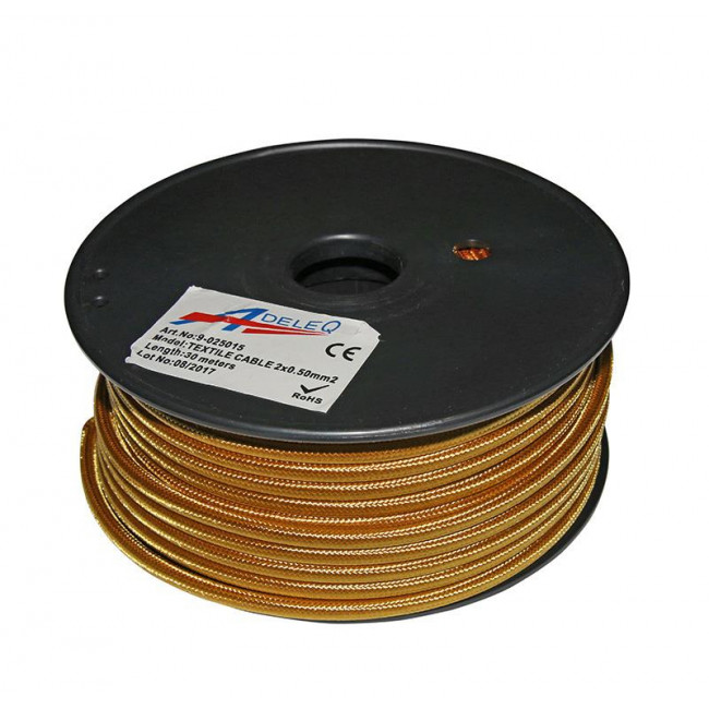 Καλώδιο Κορδόνι Διακοσμητικό 2x0.50mm" Ρόζ Χρυσό