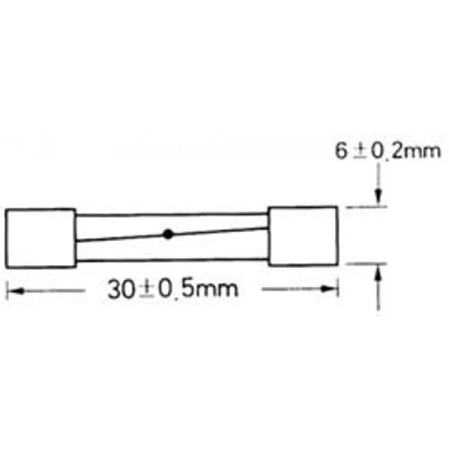 Ασφάλεια Γυάλινη 6x30mm Βραδείας Τήξεως 15A S1022 SXG