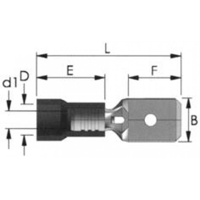 Ακροδέκτης Fast-On Μονωμένος Αρσενικός Κόκκινος 4.8mm M1-4.8V/8 CHS