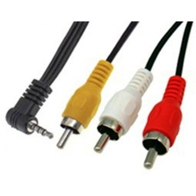 Καλώδιο Ήχου 3.5mm 4C Αρσενικό Σε 3 RCA Αρσενικά 3m Μαύρο OWI