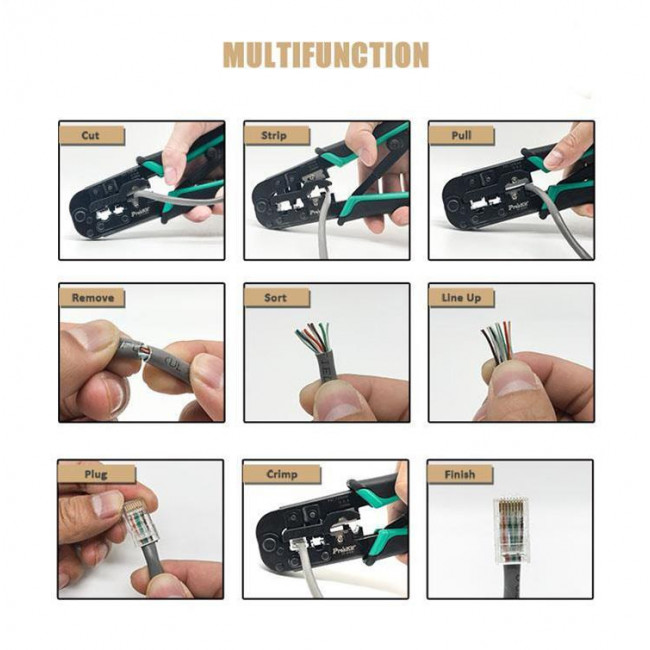 Πρέσσα Τηλεπικοινωνιάς 4P,6P Καί 8P CP-376TR PRO'SKIT