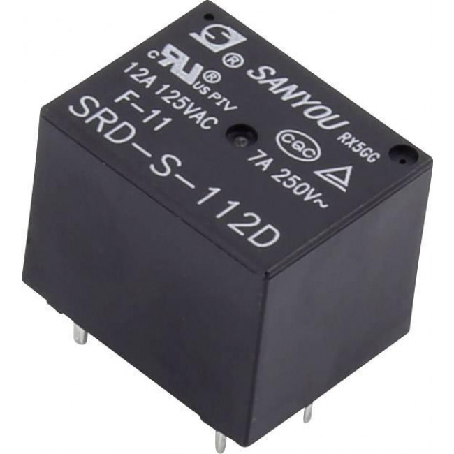 Ρελέ Μινιατούρας 1P 12V DC 7A SRD-S-112D SANYOU