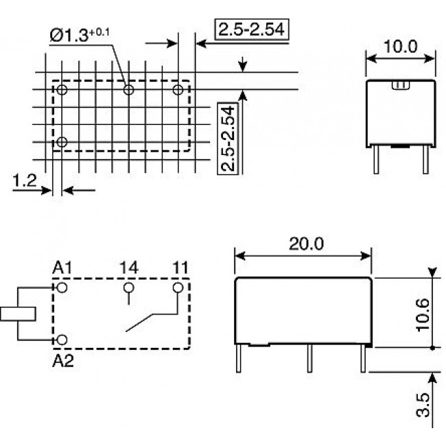 Ρελέ Μινιατούρας 1P 24V DC 6A RE030024 SCHRACK