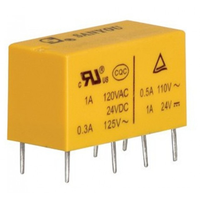 Ρελέ Μινιατούρας 2P 12V DC 1A DSY2Y-212L SANYOU