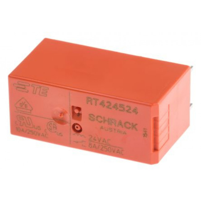 Ρελέ Μίνι 2P 24V AC 8A RT424524 SCHRACK
