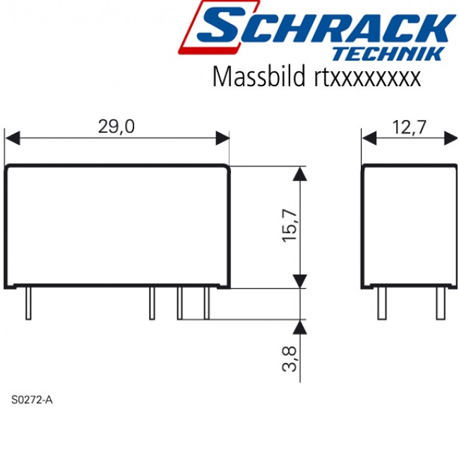 Ρελέ Μίνι 2P 24V AC 8A RT424524 SCHRACK
