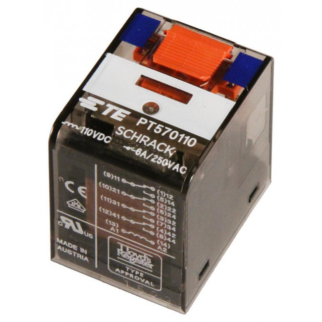 Ρελέ Μεσαίο 4P 24V AC 6A Solder PT570524 SCHRACK