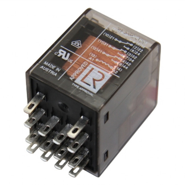 Ρελέ Μεσαίο 4P 24V AC 6A Solder PT570524 SCHRACK