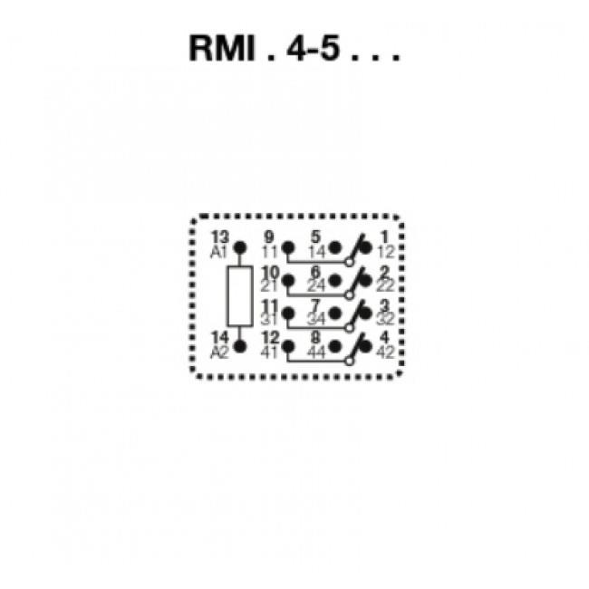 Ρελέ Μεσαίο 4P 110V AC 5A PCB RMIB45115AC CARLO GAVAZZI