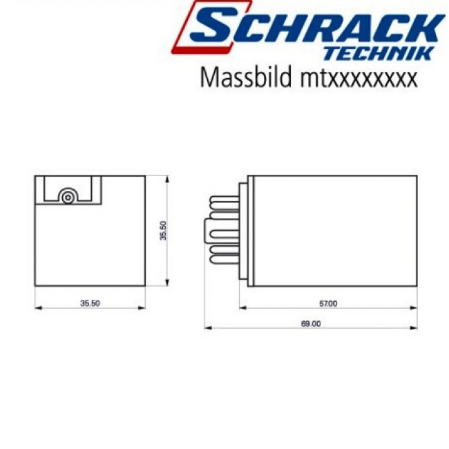 Ρελέ Τύπου Λυχνίας 8P 12V DC 10A MT221012 SCHRACK