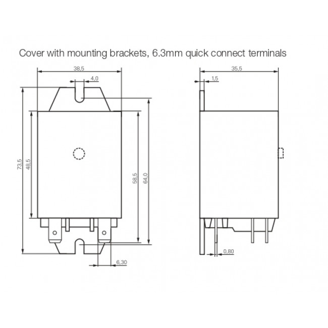 Ρελέ Υψηλών Ρευμάτων 1P 1NO 24VDC 30A FASTON RMD05024 SCHRACK
