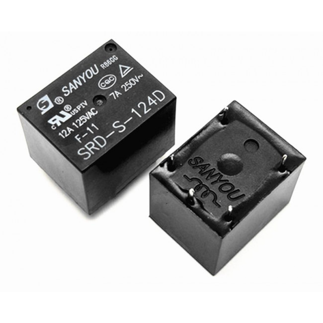 Ρελέ Μινιατούρας 1P 24V DC 7A SRD-S-124D2F SANYOU