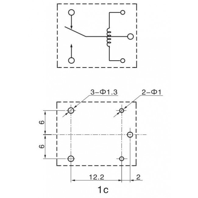 Ρελέ Μινιατούρας 1P 24V DC 7A SRD-S-124D2F SANYOU
