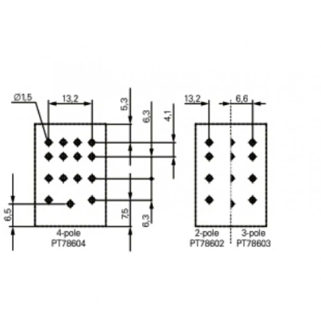 Βάση PCB Για Relay Μεσαίο 4P PT78604 SCHRACK